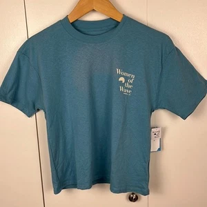 O’Neill T Shirt Women's Crop Top Blue Size XS Women of the Wave Short Sleeve - Picture 1 of 7
