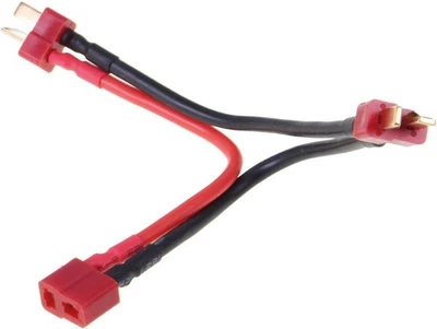 Robbe Modellsport V-CABLE T-PLUG SYSTEM CONECTOR A 2X ENCHUFE 14AWG/2,1MM² 10CM - Imagen 1 de 3