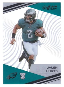 2020 Panini Chronicles Clear Vision Jalen Hurts RC #CV-22 Rookie Card Eagles - Foto 1 di 2