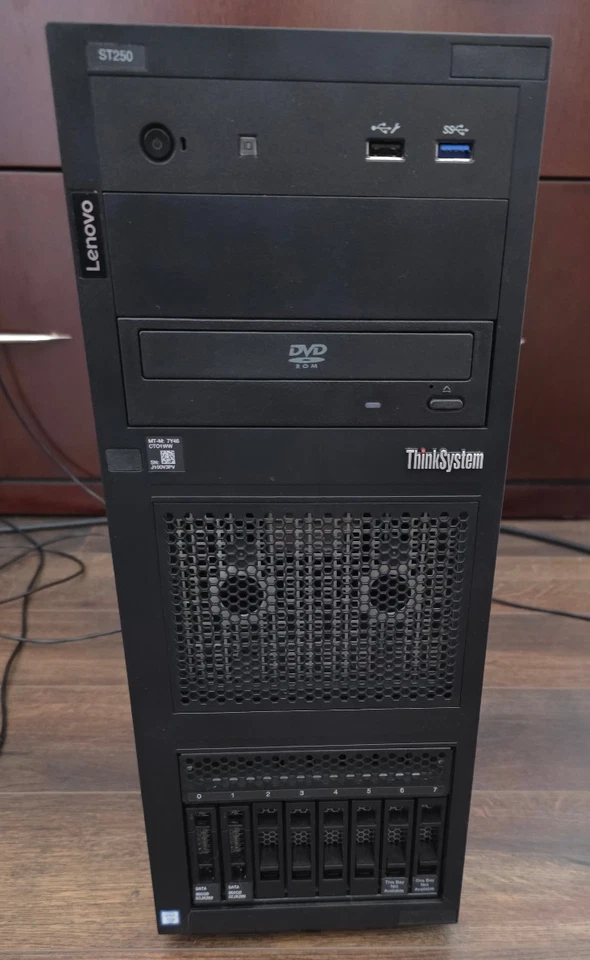 Lenovo ThinkSystem ST250 Xeon E-2134 3.5GHz 16GB 2x980GB SSD - Image 1 of 2