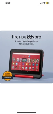 Amazon Fire HD 8 Kids Pro tablet- 2024, age 6-12 32 GB 6-month Amazon Kids+ - Image 1 of 3