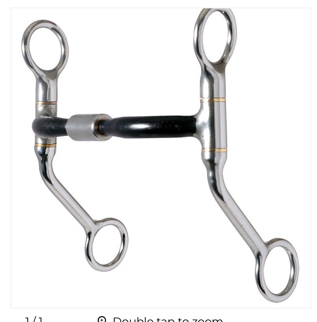 Reinsman Diamond R 7/16" Smooth Sweet Iron Argentine Bit - 6" Cheeks, 5" Mouth