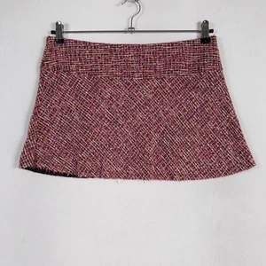 Vintage Xhilaration Y2K Mini Skirt Sz Medium Pink Tweed Pull On Twee Fun Flirty - Picture 1 of 8
