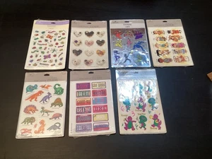Vintage Hallmark Stickers: Barney, Power Rangers, Dinosaurs, Bugs, Rewards - Picture 1 of 18