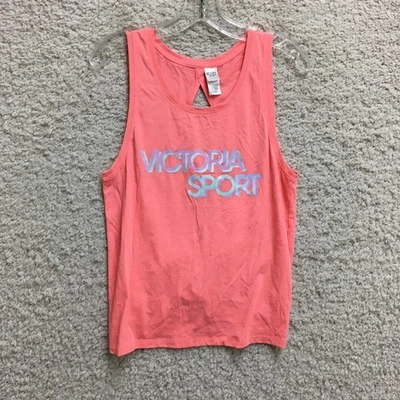 Camiseta sin mangas Victoria Sport extra pequeña rosa atada elástica atlética para mujer Foto 1 de 4