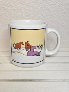 Gary Larson The Far Side Ceramic Coffee Mug Dogs Belly Rubs 1982 - Picture 1 of 6