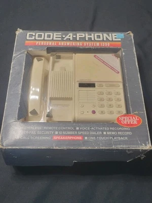 Vintage Code A Phone Persönlicher Anrufbeantworter 1350 NEU Microcassette Telefon - Bild 1 von 4