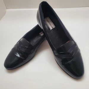 Botticelli Men's Shoes Size 9.5 Black Shiny Leather Ribbon Made in Spain Classic - Picture 1 of 9