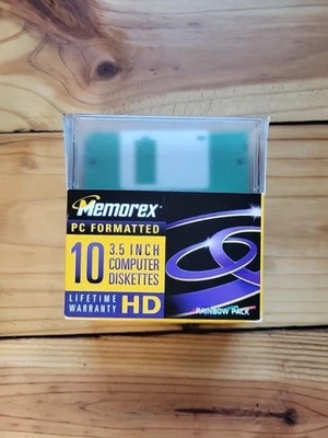 Memorex PC Formatted 3.5 Inch Computer Diskettes HD 10 Pack - New - Image 1 of 4