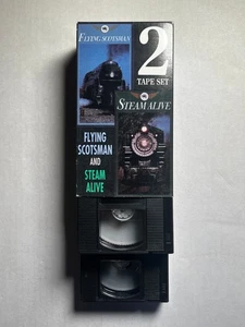 Flying Scotsman and Steam Alive (VHS 1990) Double Feature Train Documentary Set - Picture 1 of 12