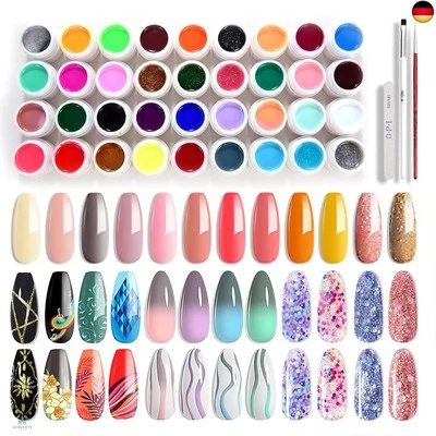 UV Nagellack Set, 36 Farben Gel Set, UV Farbgel Set mit Nagelfeile und - Bild 1 von 4