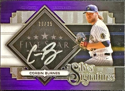 CORBIN BURNES 2022 Topps Five Star SILVER SIGNATURES PURPLE #SS-CB &/25 🟣⚾️⭐️ - Image 1 of 2