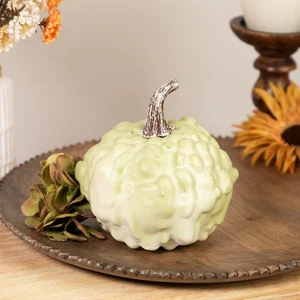 Northlight 5.5� Green Textured Pumpkin Fall Harvest Table Top Decoration - Picture 1 of 7