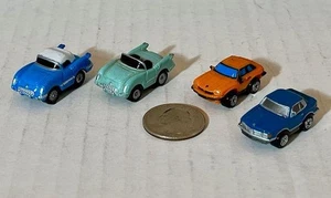 1980's Galoob Micro Machines Mercedes, Jaguar, 2 Corvettes - Picture 1 of 4