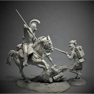 1/32 54mm Resin Model Kit French Cavalryman & Royal Highlander Unpainted - Picture 1 of 3
