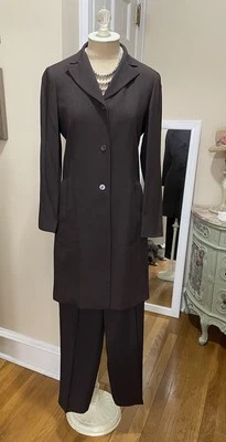 Conjunto de traje de carrera para mujer Alex Garfield & Marks talla 0-4 en ámbar oscuro, vintage. Foto 1 de 4