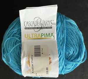 Ball Cascade Yarns Ultra Pima 3732 Aqua Yarn 99g ~ 220 yds - Picture 1 of 2