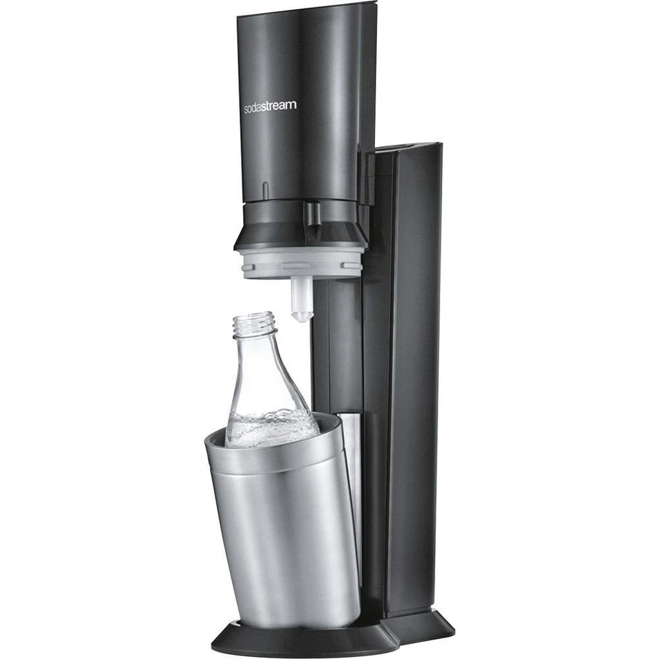 SodaStream Crystal 3.0 Trinkwassersprudler Kohlensäure mit 1 Glaskaraffe Schwarz - Bild 1 von 3