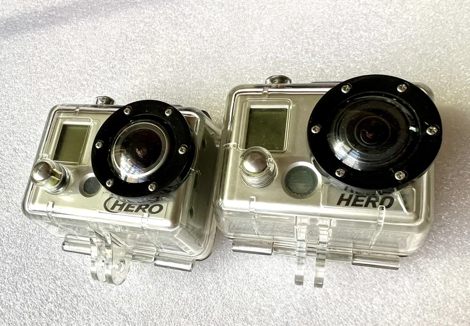 Untested GoPro Hero & Hero 2 Cameras In  Waterproof Cases - Image 1 of 4
