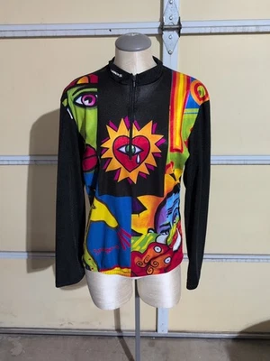 Sugio Vintage Cycling Jersey Average Joe Picasso Long sleeve Half Zip (C) - Image 1 of 4