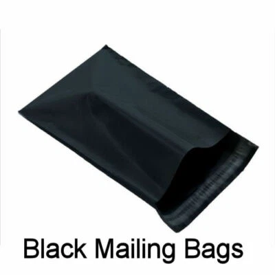 NSM 5 BLACK Mailing Postage Parcel Post Bags 6.7 x 9" Self Seal Packaging 170x230