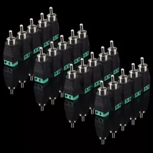 20pz Cavo Filo Altoparlante a Audio RCA Connettore Maschio Adattatore Jack Spina - Foto 1 di 8