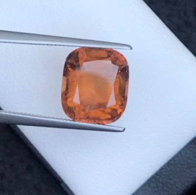 Piedra suelta turmalina color naranja natural 5,80 quilates de Afganistán. Foto 1 de 4