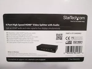 StarTech.com HDMI Splitter 1 In 4 Out - 1080p - 4 Port -Mounting Brackets - 1.3 - Picture 1 of 5