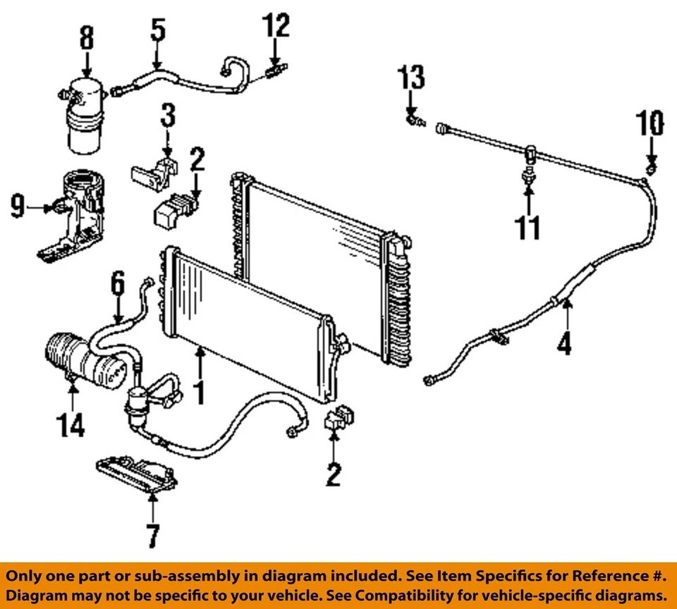 Manguera de aire acondicionado Cadillac GM OEM 96-00 DeVille-A/C 19258184 Foto 1 de 1