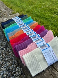 ALPACA WOOL DRESS SOCKS - Plain Everyday, Mens, Womens, Made in UK - Picture 1 of 35