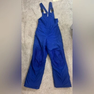 Lands End Kids Iron Knee Insulated Winter Snow Bibs blue size 10 grow along - Image 1 of 4