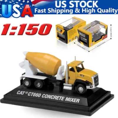 Camión mezclador de cemento 1:150 CAT CT660 modelo vehículo de ingeniería camión fundido a presión juguetes Foto 1 de 4