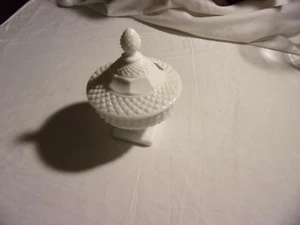 Vintage Westmoreland White Milk Glass Candy Dish with Cover Hand Made  - Picture 1 of 4