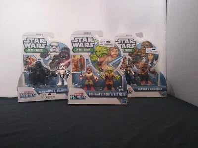 Playskool Heroes Lot, Star Wars, Obi-Wan Kenobi, Fisto, Vader, Solo, Chewbacca Foto 1 de 4