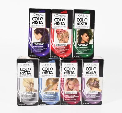 7 Maquillaje para el cabello Loreal Colorista verde púrpura gris rosa intenso violeta lila plateado azul Foto 1 de 2
