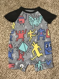 Baby GAP + Junk Food Toddler Boy One-Piece Romper, Keith Haring Art, 6-12 Months - Picture 1 of 5