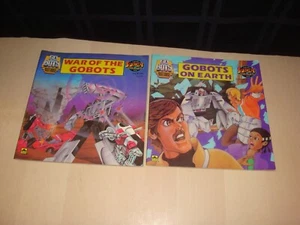 Go Bots 2 Golden Super Adventure Book Lot 80's Cartoon Vintage Mighty Robots - Bild 1 von 5