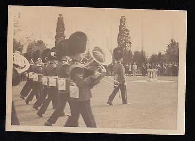 Antique Photograph Palace Guards Marching Band Playing Instruments Music - Image 1 of 2
