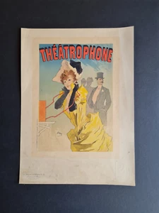 Impresión antigua de 1895 - Les Maitres l'Affiche pl 33 - Teatrofono - Jules Cheret - Imagen 1 de 8