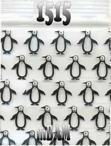 100 CONFEZIONI PINGUINI NERI 1515 Apple Sacchetti Zip 1,5x1,5" Mini SACCHETTI DI PLASTICA - Foto 1 di 16