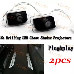 2pc Car Shelby Emblem LED View Mirror Puddle Lights for MB AMG A B C E S GLB GLC - Picture 1 of 9