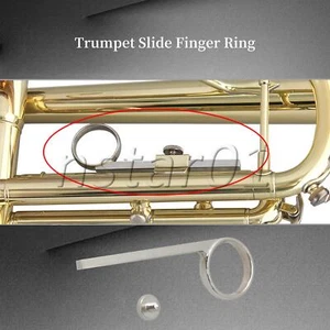 Kupfer B flacher Trompete Schieber Finger Ziehring 3,23 x 0,98 Zoll 3er-Set Silber - Bild 1 von 7