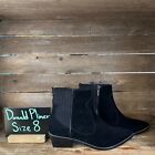 New NWOB Womens Donald Pliner Gazzi Black Suede Ankle Booties Boots Size 8 M
