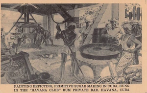 Vintage Havana Club Rum Advertising Painting Colonial Private Bar Cuba Postcard - Picture 1 of 2