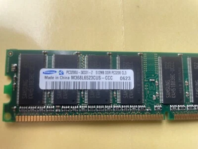 1GB Kit (2 x 512MB) Samsung M368L6523DUS-CCC PC3200U 400MHz DDR1 Computer Memory - Image 1 of 3