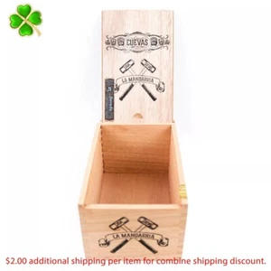 Casa Cuevas La Mandarria Toro Empty Wood Cigar Box Empty 7.25" x 4.5" x 3.5" - Picture 1 of 12