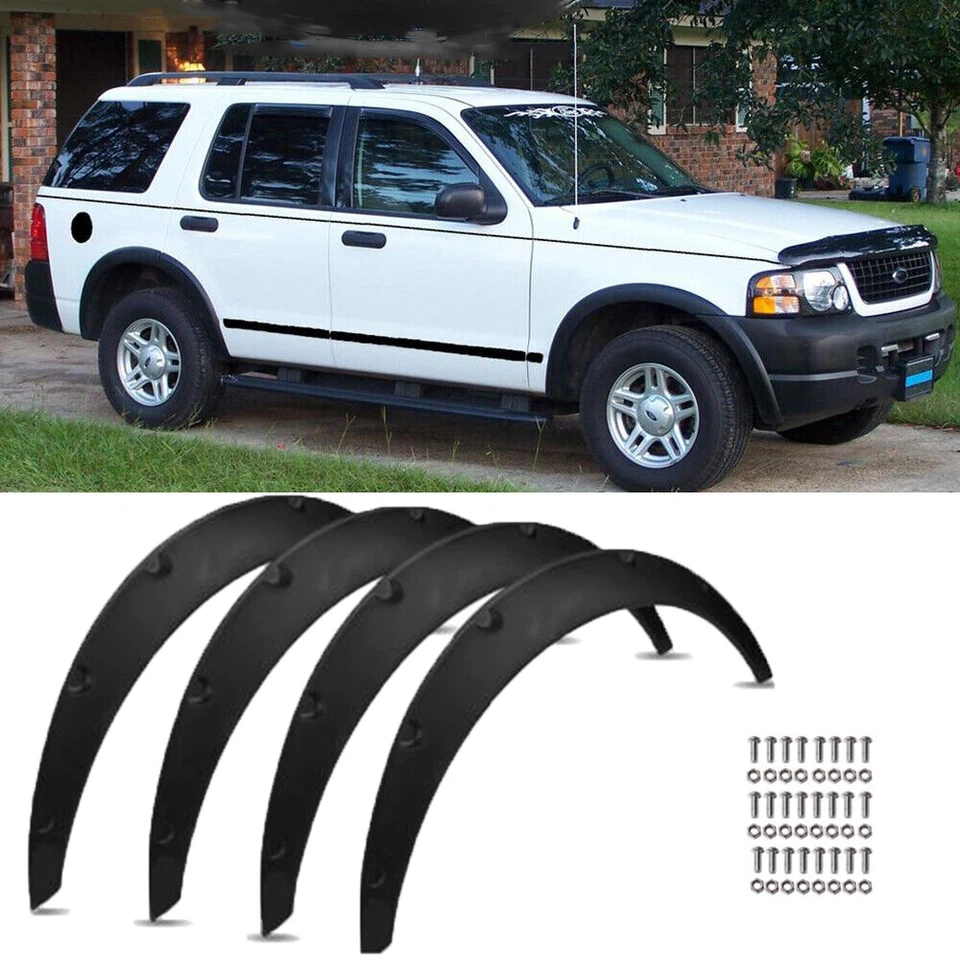 Kits de carrocería de arcos de rueda extra anchos para guardabarros de coche de 3,1" para Ford Explorer Sport Foto 1 de 4