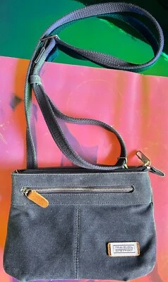 ✈️ Bandolera Travelon Antirrobo Heritage Denim Azul Lona RFID/A prueba de golpes Foto 1 de 4