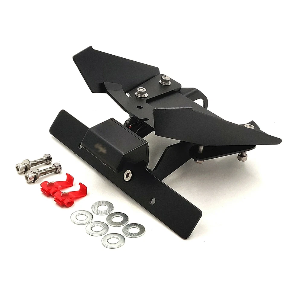 Soporte de matrícula eliminador de guardabarros negro para Kawasaki EX250R Ninja 250 08-12 Foto 1 de 4