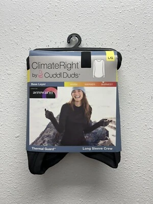 ClimateRight Cuddl Duds Para Mujer (L) Manga Larga Crew Protector Térmico Top Más Cálido Foto 1 de 4